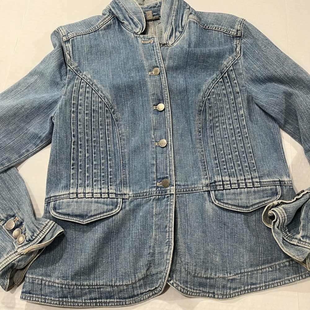 J.JILL  DETAILED JEAN JACKET (a253) - Picture 10 of 14